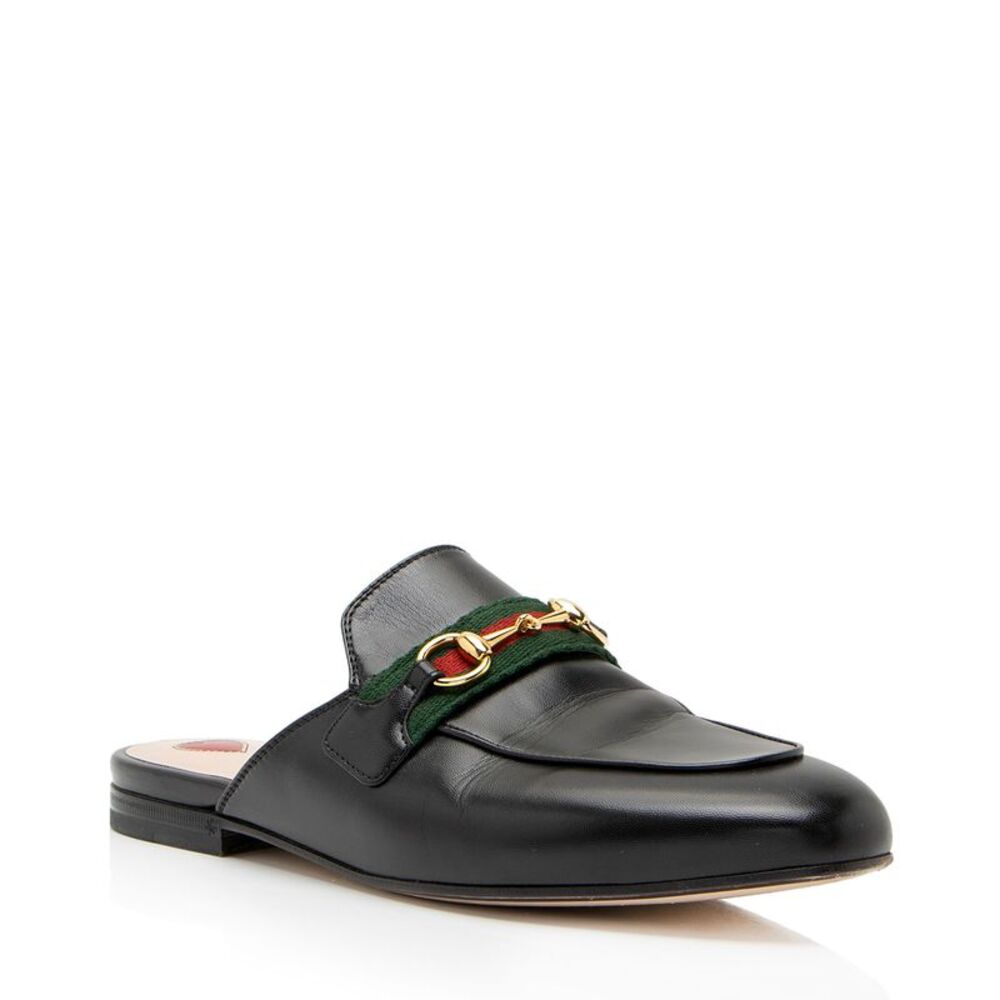 Gucci Leather Princetown Mules - Size 7 / 37